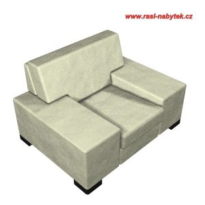 varianta 1 – vizualizace křesla ALFA (šířka: 120, hloubka: 92, výška: 76)